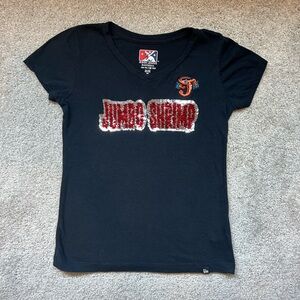 Girls New Era Jacksonville Jumbo Shrimp Shirt, size 6/6x